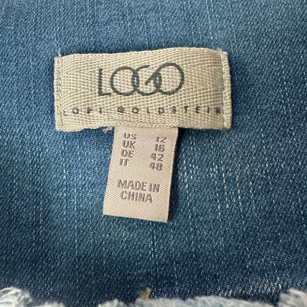 LOGO by Lori Goldstein Blue Denim Fabric - Picture 4 of 6